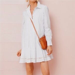 Tuckernuck White and Blue Mini Dress